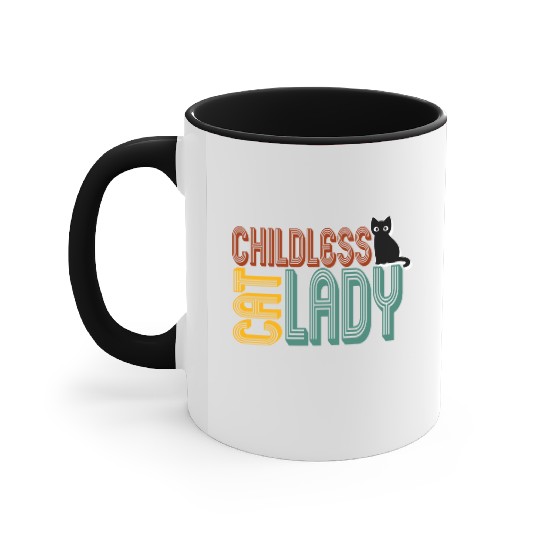 childless cat lady Kamala Harris 2024 Accent Mugs