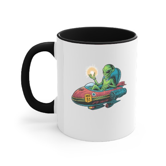Alien in Area 51 Craft Accent Mugs