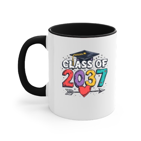 Celebrating the Class of 2037: A Colorful Future Accent Mugs