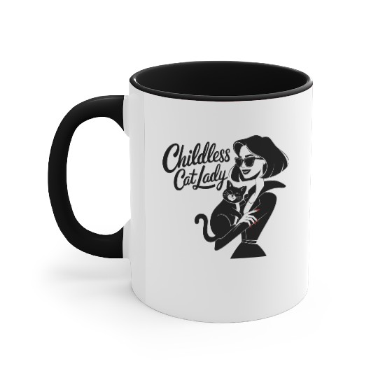 Childless Cat lady Kamala Harris Accent Mugs