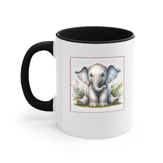 Cute baby animals Accent Mugs