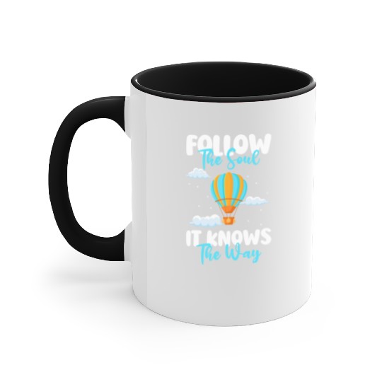 Balloon Flying Clouds Sport Accent Mugs