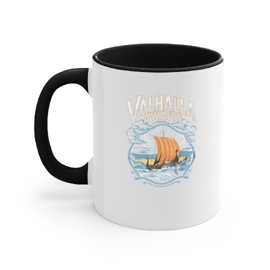 Valhalla Vikings for a Viking Lover Accent Mugs