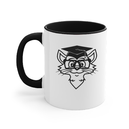 College Degree Cat School-leaving Certificate Pass Accent Mugs