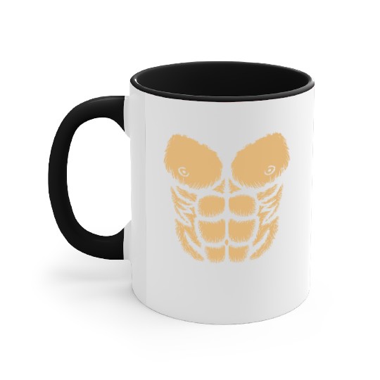 Monkey Chimpanzee Muscular Body Ape Accent Mugs