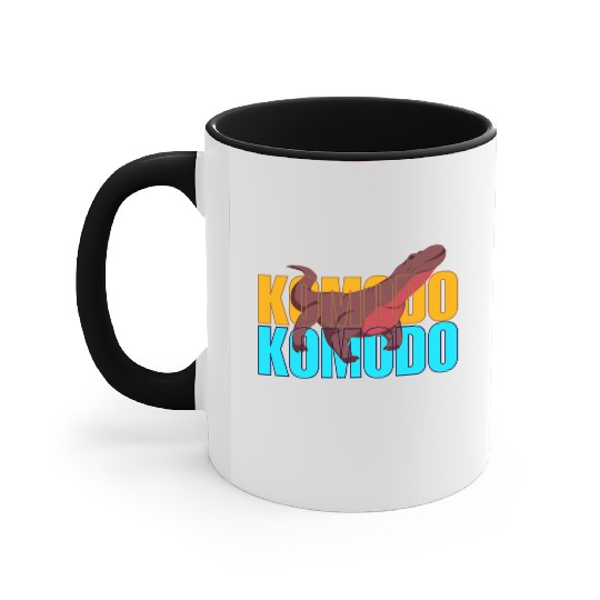 Fierce Komodo Dragon Accent Mugs