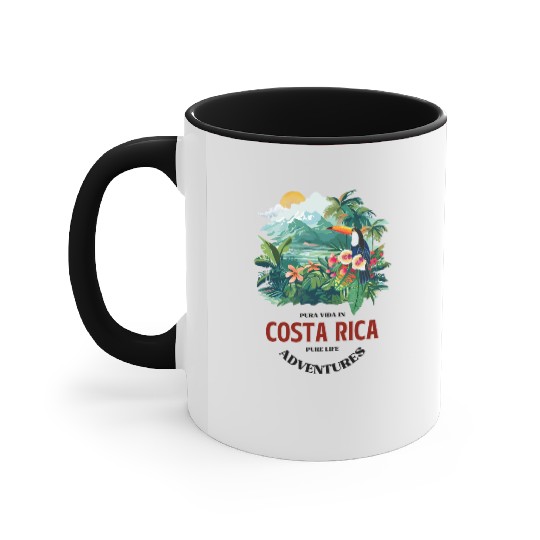 Costa Rica Nature & Macaw Adventure Accent Mugs