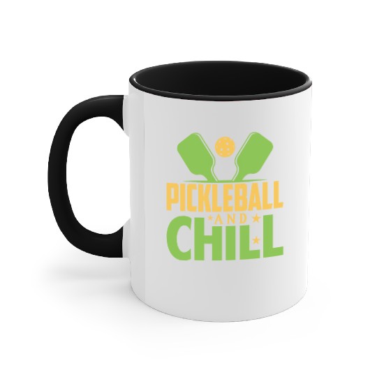 Pickleball And Chill Accent Mugs