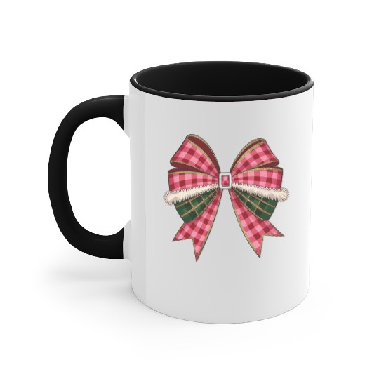 Christmas Coquette Bow, Christmas Accent Mugs