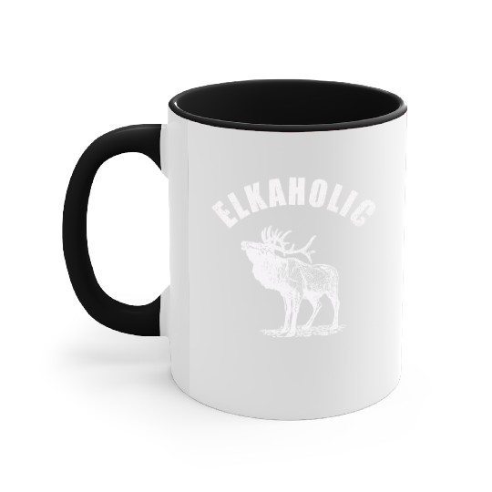 Elk Hunting Elkaholic Hunters Accent Mugs