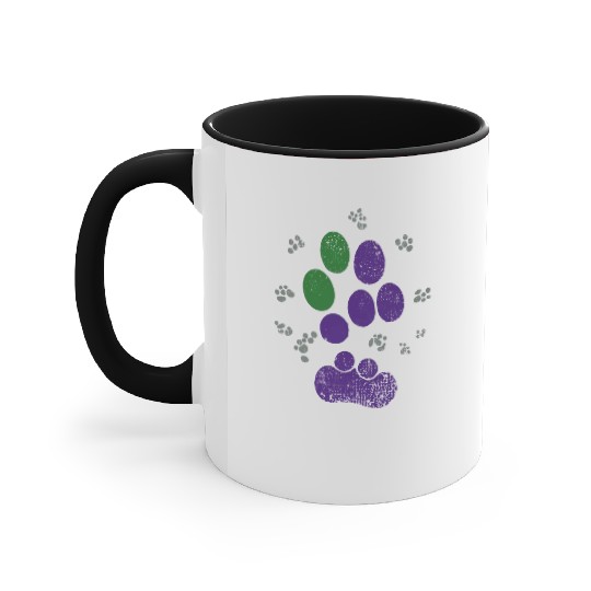 AroAce Cat Paw Prints Accent Mugs