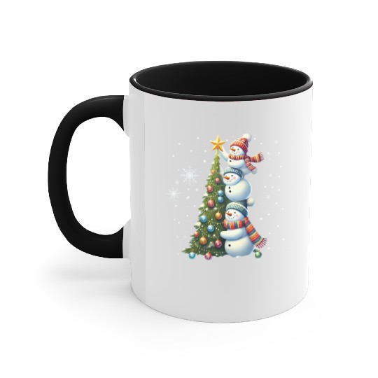 Snowman Christmas, Merry Christmas Accent Mugs