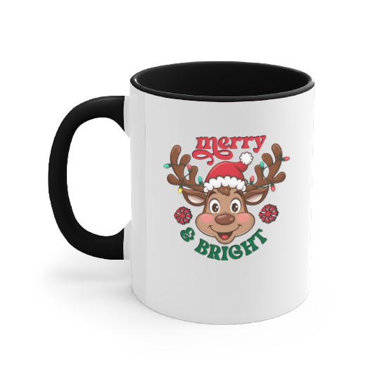 Merry and bright Accent Mugs