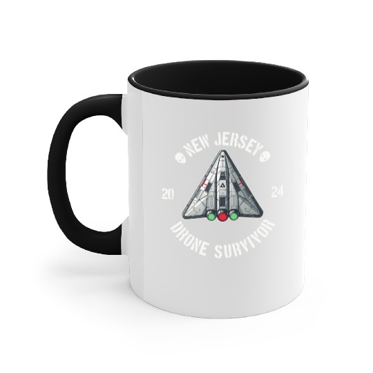 New Jersey Drone Survivor | NJ Drones Aliens UAPs Accent Mugs
