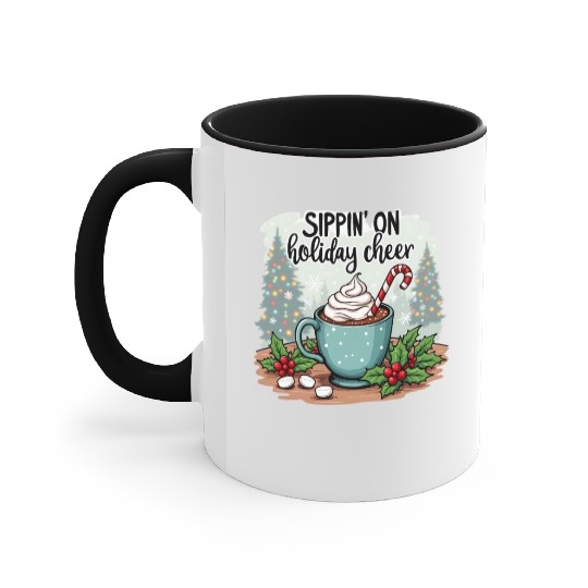 Sippin' On Holiday Cheer Hot Cocoa Accent Mugs