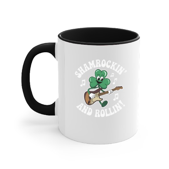 Shamrockin' and Rollin' St. Patrick's Rock & Roll Accent Mugs