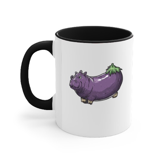 Hip Eggplant Accent Mugs