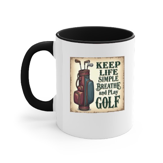 Golf Breath and Play Golf Accent Mugs