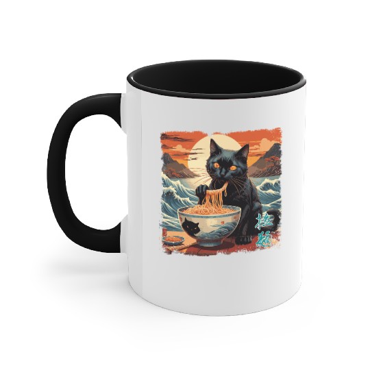 Cat Ramen Accent Mugs