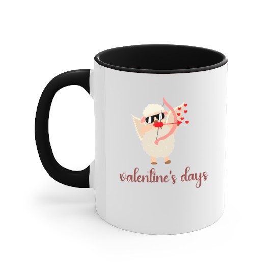 valentine s days llama Accent Mugs