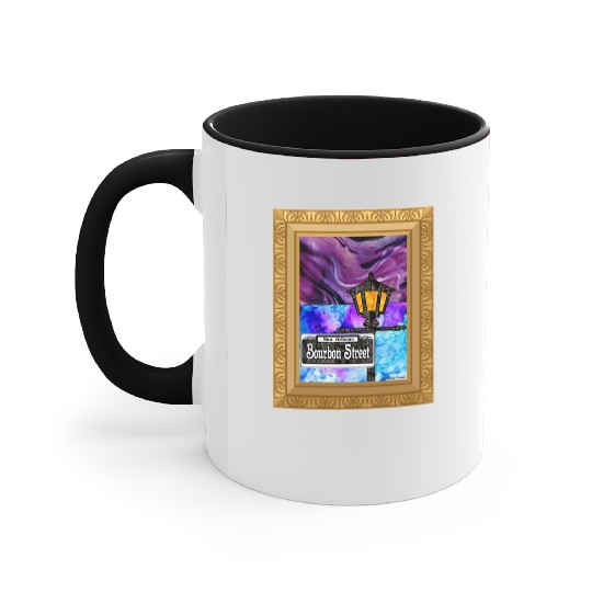 Purple Framed Bourbon Street Lamp Post Accent Mugs