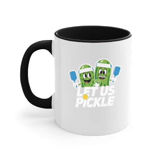 Funny Pickleball Cucumber Lover Ball Sport Accent Mugs
