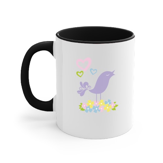 Bird On Nest Accent Mugs