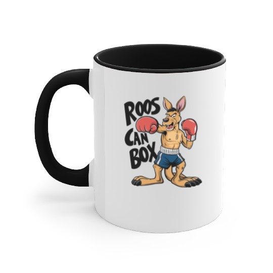 Roos Can Box Kangaroo Boxing Fun for Kangaroo Accent Mugs