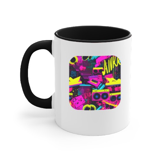 Vintage 80s party old school Accent Mugs