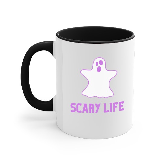 scary life Accent Mugs