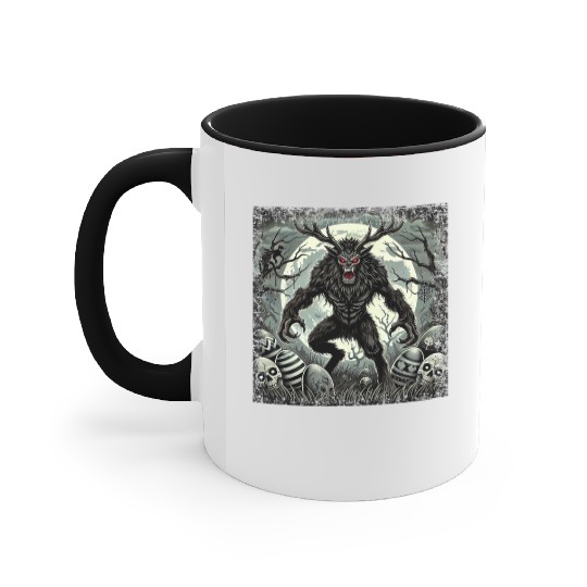 Wendigo Monster Deer Easter Werewolf Creepy Accent Mugs