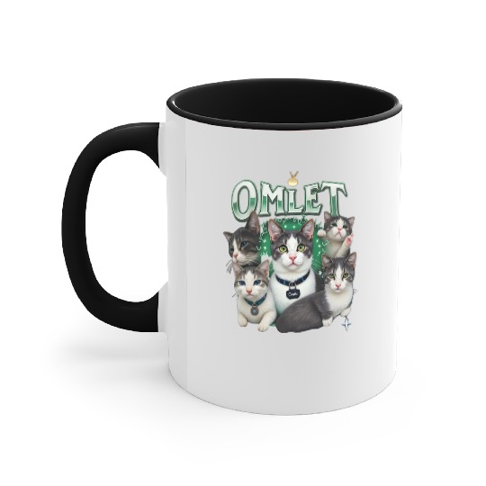 Vintage 90s Aesthetic Multi-Cat Graphic Accent Mugs