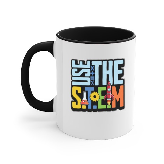 STEM Teacher Use The STEM Loves Computer Science Accent Mugs