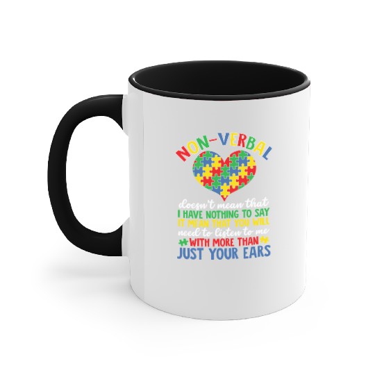 Support Autistic Adults Kids Accent Mugs
