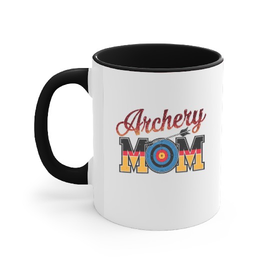 Archery Mom - Bullseye Mom Accent Mugs