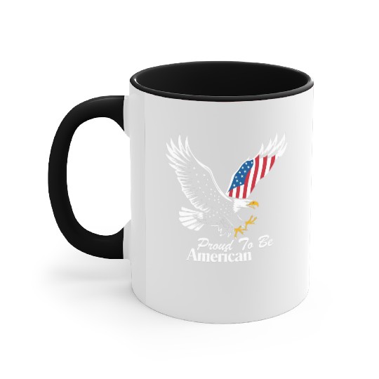 Proud To Be American Eagle Flag Accent Mugs