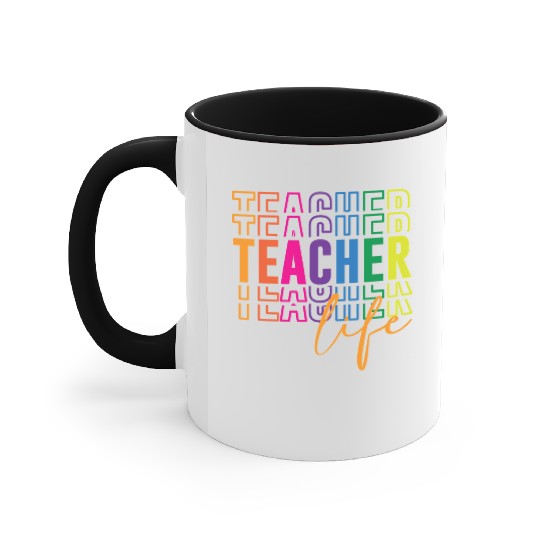 Teacher Life Accent Mugs