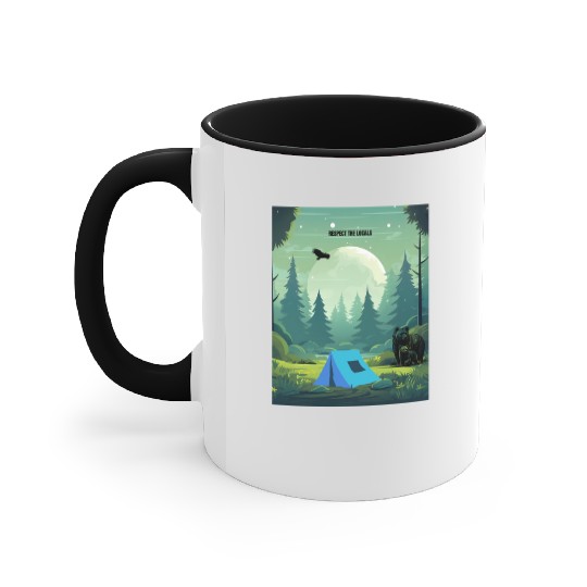 Respect the Locals – Wilderness Camping Warning Accent Mugs