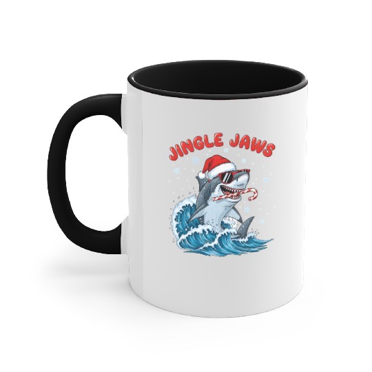 Jingle Jaws – Christmas Holiday with Bite Design Accent Mugs