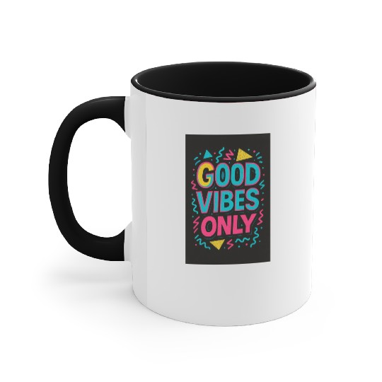 Positive Energy – Retro 90s Neon Accent Mugs