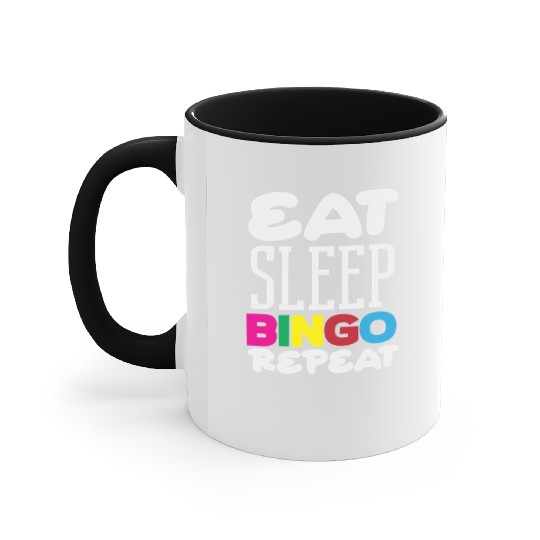 Bingo Player Eat Sleep Bingo Repeat Accent Mugs