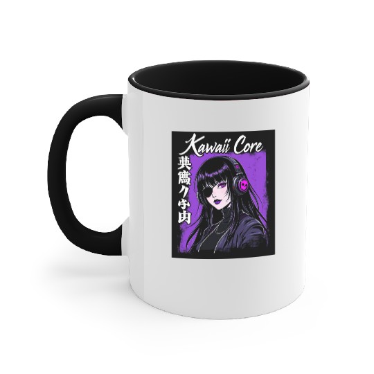 Cyberpunk Girl Kawaii Core Accent Mugs