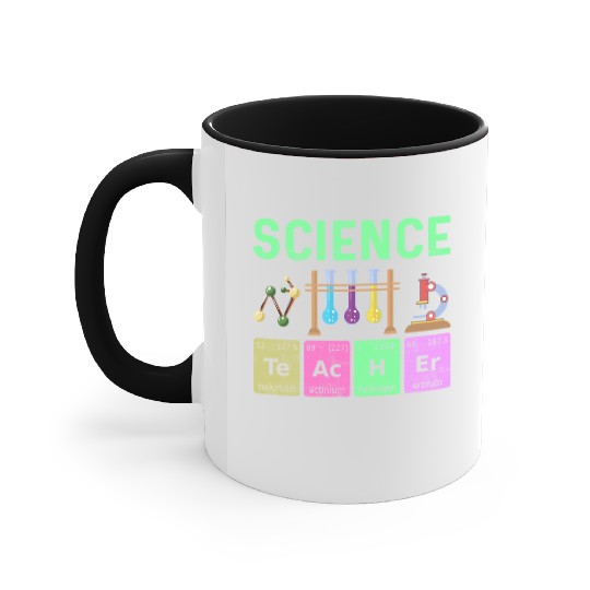 Science Art Teacher - Colorful Periodic Table Accent Mugs
