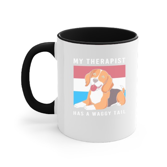 Therapy Dog Lover Psychology Therapist Accent Mugs