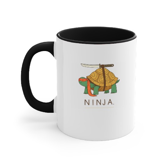 Ninja Turtle Warrior Illustration Accent Mugs