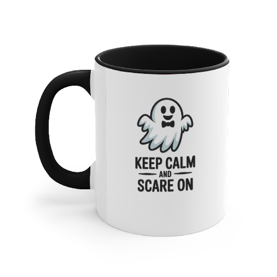 Keep Calm and Scare On Accent Mugs