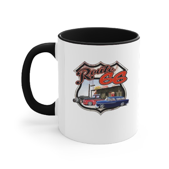 Route 66 Triple Accent Mugs