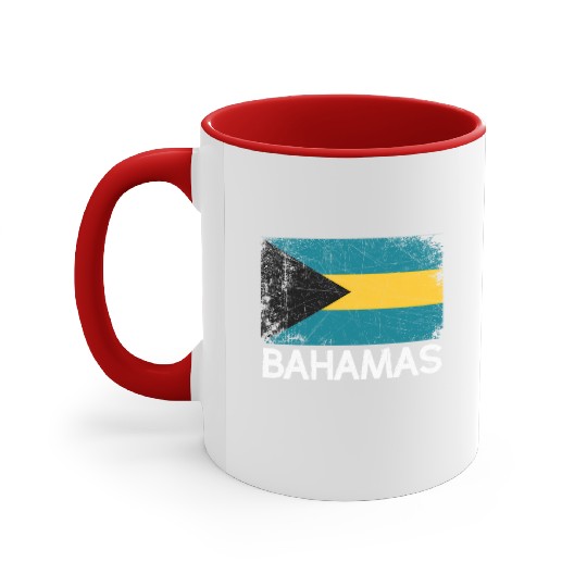 Bahamian Flag Made In Bahamas Accent Mugs