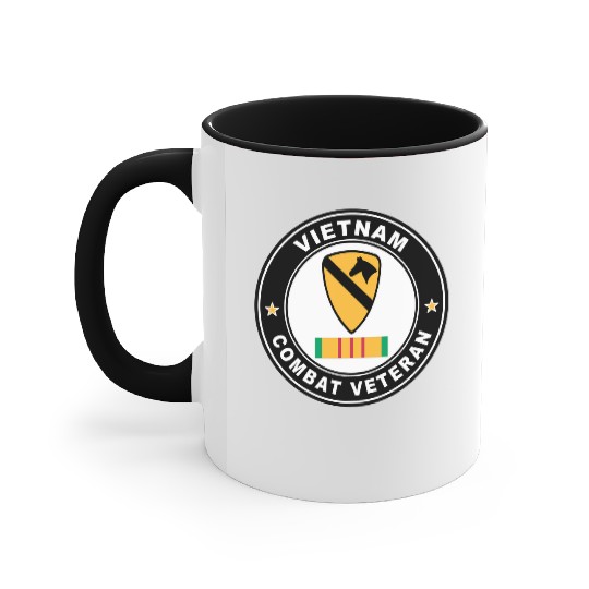1st Cavalry Division Vietnam Combat Veteran Accent Mugs