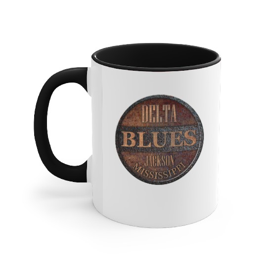 rusty delta blues jackson Accent Mugs
